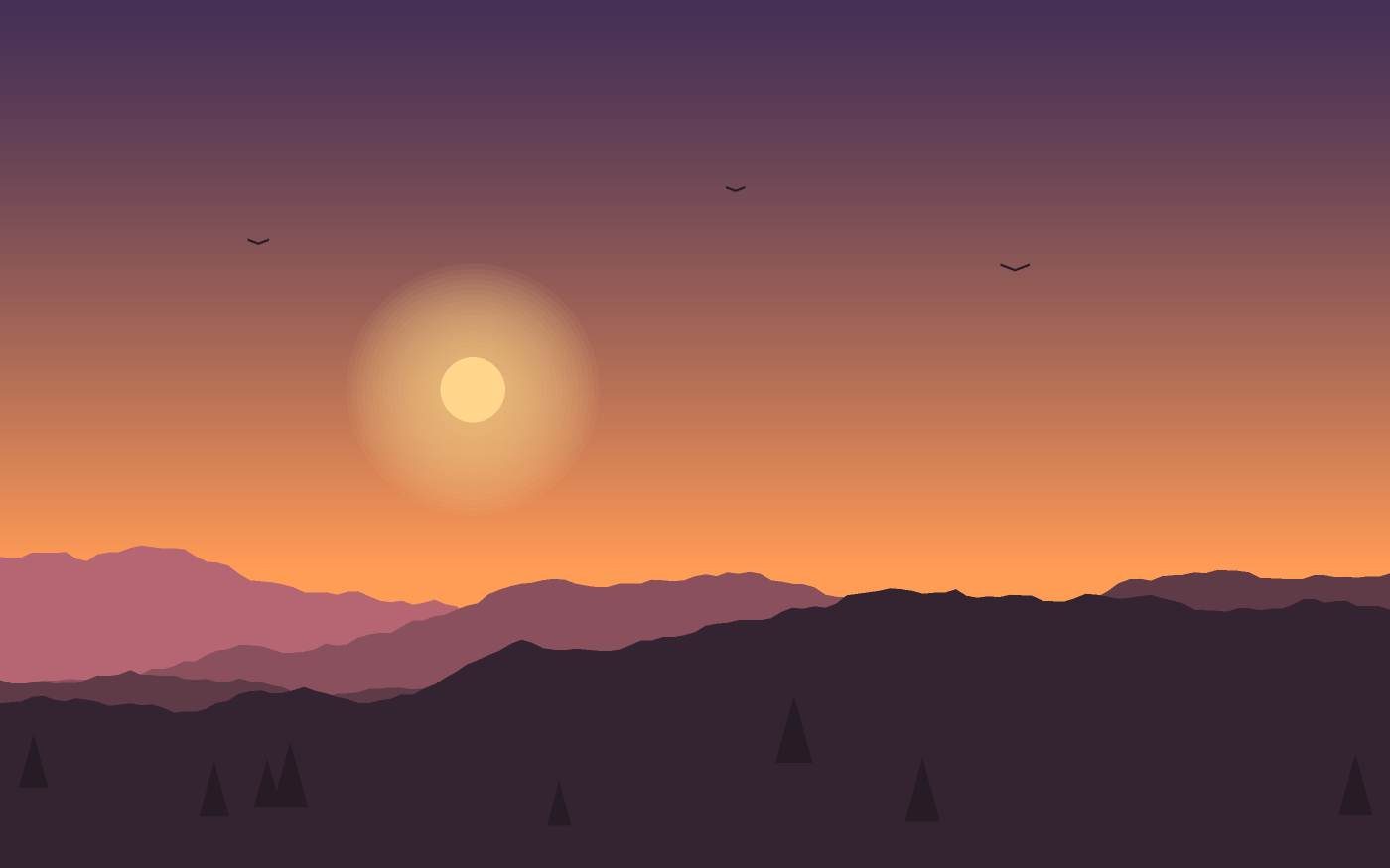 Illustrazione di un paesaggio