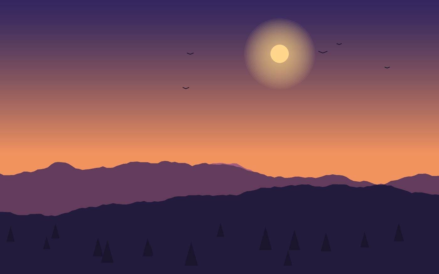 Illustrazione di un paesaggio