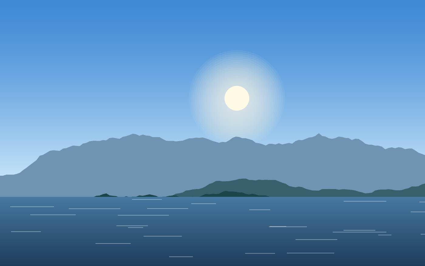 Ilustração de uma paisagem